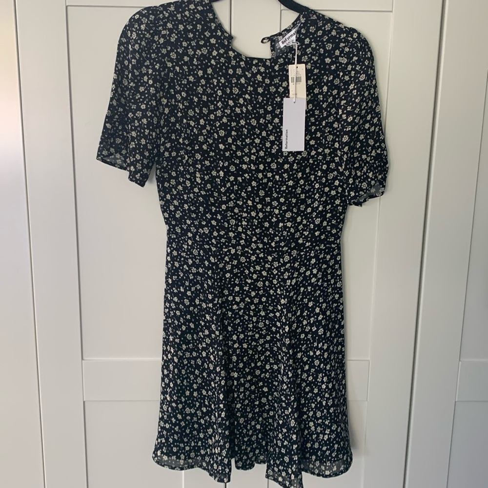 Reformation short sleeve floral dress